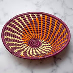 Handwoven African Basket Bowl for Fruits Wall Decor 10in diameter - Image 2