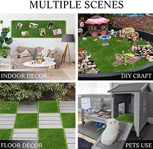 GLOBREEN Artificial Grass Squares Placemats Green Easter Table Centerpiece Decor Golf Theme Party, Birthday, Baby Shower, Dining, 12" x 12", 6 Pack - Image 6