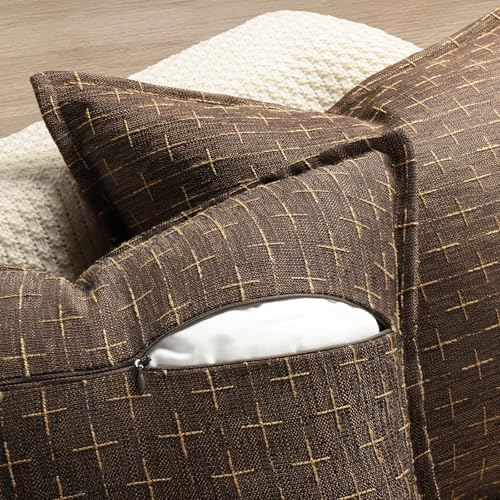 ZWJD Pillow Covers 22x22 Set of 2 Soft Polyester Textured Pillow Covers with Stylish Flange Edge Cozy Farmhouse Throw Pillows for Couch Bed Sofa Living Room - Image 3