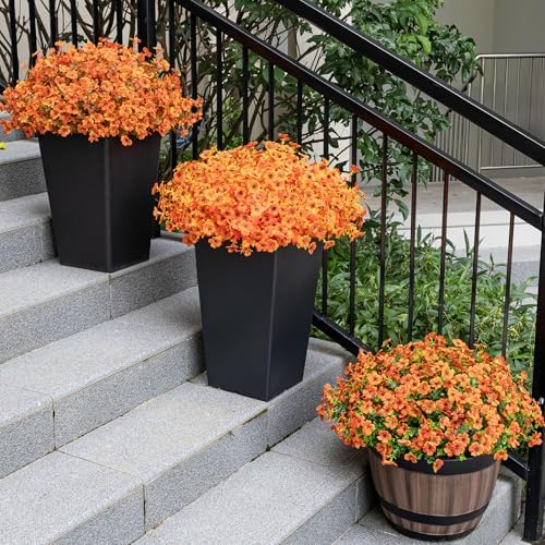 20Bundles Artificial Fall Flowers for Outdoor, Fake Plants Decor,Autumn Red - Image 6