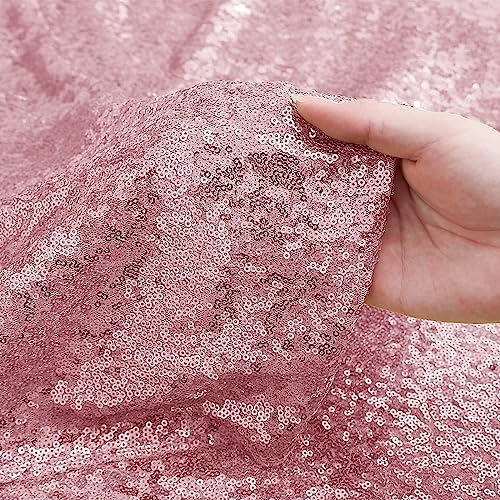 Sugargirl 10 Packs 12 x 72 inches Sequin Table Runner, Glitter Rose Pink Table Runner for Birthday Party Supplies Wedding Holiday Celebration Event Decorations - Image 4