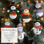 Bucilla Felt Applique 18" Stocking Making Kit, Frosty and Bright, Perfect for DIY Arts and Crafts - Image 5