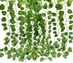 Unilove 168 feet Fake Foliage Garland Leaves Decoration Artificial Greenery Ivy Vine Plants for Home Decor Indoor Outdoors (Artificial Scindapsus Leaves) - Image 4