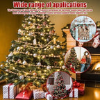 4 Pcs Christmas Tree Wood Bead Garland, 18 ft Each, Gold Wood Color - Image 3