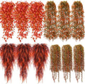 Daifunli 12 Pcs Artificial Fall Hanging Plants Fake Hanging Ferns Plastic Autumn Faux Plants for Wall Room Garden Garland Indoor Outdoor Decor No Basket by Huiinen