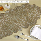 Hand Beaded Table Runner 13 x 36 Inch, Decorative Glass Bead Table Runner with Polyester Back, Elegant Dining Table Centerpiece for Coffee, Console & Buffet Tables, Wedding, Holiday & Home Décor - Image 2