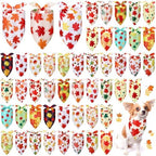 Abbylike 50 Pcs Thanksgiving Dog Bandanas Bulk, Fall Autumn Maple Leaves by Abbylike