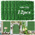 AOKIIE 10"x10" 12Pcs Artificial Grass Wall UV-Anti Boxwood for Outdoor by Aokiie