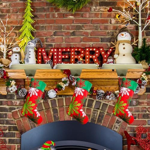 OCTERIC 4 Pcs Bronze Christmas Metal Stocking Holders for Mantle, Heavy Duty Stocking Hangers Stocking Hook Xmas Ornaments for Counter Tables Window Fireplace Mantle Decoration - Image 5