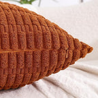 All Smiles Burnt Orange Terracotta Rust Throw Pillow Covers 18x18 Set of 4 - Image 3