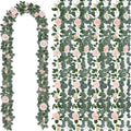 10 Pcs 5.6 ft Artificial Rose Eucalyptus Garlands by Yuxung
