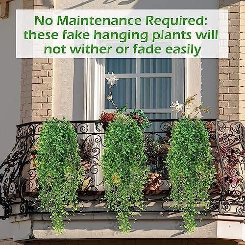 Hoteam 12 Pcs Artificial Hanging Greenery Plants, Ivy - Image 5