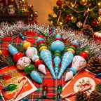 Soaoo 6 Pcs 6.3 in Multicolor Mercury Glass Finial Christmas Ornaments by Soaoo