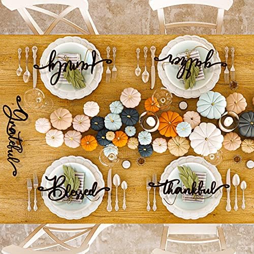 Jetec 40 Pieces Thanksgiving Decor Thankful Grateful Blessed, Black - Image 6