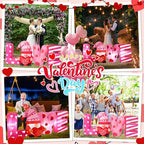 Valentines Day Inflatables Outdoor Decorations 6ft Long Valentines Day Inflatable Love Letters Blow Up Yard Decor Gnome Romantic Heart Lighted Blowups Outside Lawn Party Wedding Anniversary - Image 2