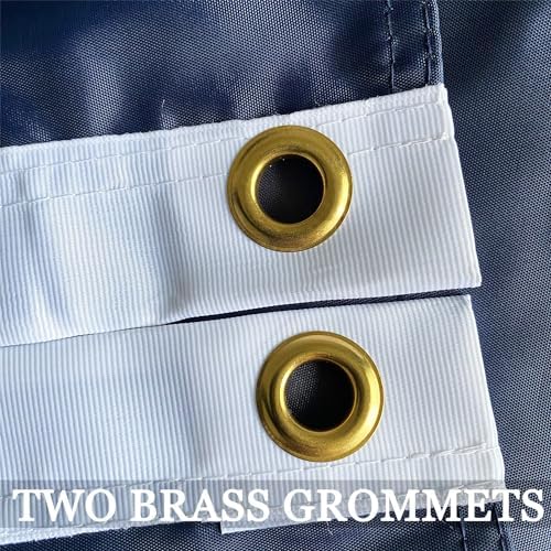 Embroidered Navy Emblem Flag Double Sided 3x5 Outdoor- 300D Heavy Duty Nylon- Military 3x5 Navy Outdoor Banner Flag- Brass Grommets & 4 Rows Stitched - Image 5