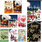 Moukeren 8 Pack Seasonal Garden Flags 28 x 40 Inch, Double Sided, Classic by Moukeren
