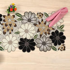 Lightnpro Floral Handmade Decorative Thanksgiving Christmas Beaded Table Runner - Perfect for Xmas Easter Fall Harvest Autumn Table Décor - Handmade by Skilled Artisans- 13x36 - Brown Combo - Image 6