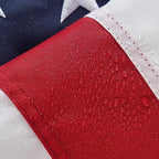 SYII American Flag 3x5 Ft TearProof Series for Outside, Heavy Duty Tough Spun All Weather US Flag for High Wind, Embroidered Stars Sewn Stripes and 2 Brass Grommets - Image 5