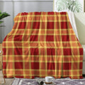 Red Orange Plaid Blanket, Fall Fleece Throw Blanket Twin Size for Couch Bed Sofa, Thanksgiving Blankets and Throws, Decor & Gifts, Super Soft Plush Flannel Blanket, 60x80 by Unknown