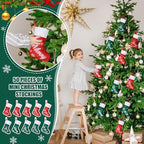 HooLing 50 Pcs 7 Inch Mini Christmas Stockings Bulk, Green, Basic - Image 3