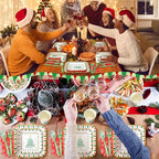 350 Pcs Christmas Paper Plates and Napkins Set Disposable Serve 50 - Image 4