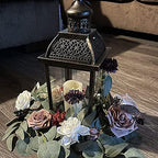 Lanterns Decorative Indoor&Outdoor, 14.4'' Large Black Square Hanging Lanterns, Vintage Metal Candle Holder for Outdoor Patio Front Door Porch Wedding Party Decor - Image 4