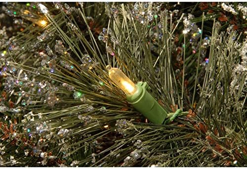 National Tree Company 6ft Pre-Lit Glittery Bristle Christmas Garland - Image 3