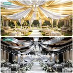 2 Panels 5ft(W) x 20ft(H) Silver Backdrop Curtain for Wedding Parties - Image 7