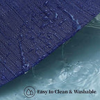 Leetaltree Blue Placemats Set of 12 - Heat Resistant Non-Slip Place mats for Dining Table, Washable Durable PVC Vinyl Woven Table Mats（Blue, 12） - Image 5