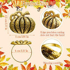 Mimorou 20 Pcs Thanksgiving Pumpkin Napkin Rings Gold Fall Napkin Holders - Image 2
