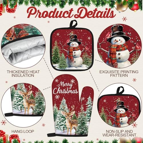 Bonuci 12 Pcs Christmas Kitchen Sets Decoration for Xmas Women Gift - Image 3