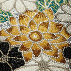Lightnpro Flower Beaded Placemats Round, Rustic Farmhouse Hand Beaded Floral Placemats to Decorate Christmas Xmas Wedding Family Party Thanksgiving Dinner Table Décor - 13 Inch - Brown Combo - Image 6