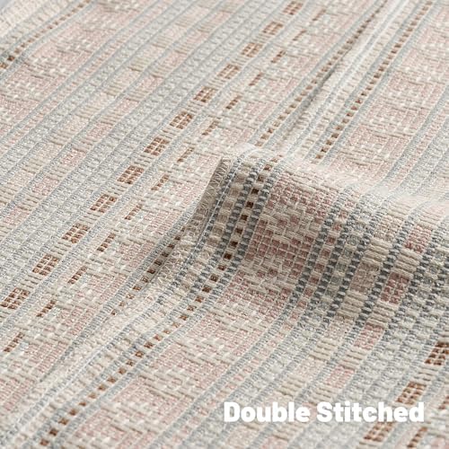 FUTEI Pack of 2 Boho Throw Pillow Covers 18x18 Inch, Pink Blue - Image 4