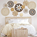 Glenmal 13 Pcs Boho Wall Basket Decor Set Woven Rattan Seagrass,Bohemian - Image 2