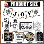 14 Pcs Halloween Tiered Tray Decor Set, Gnome Wood Table Signs (Stylish) - Image 3