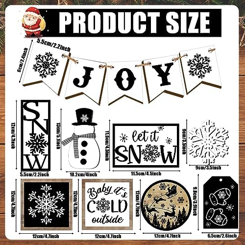 14 Pcs Halloween Tiered Tray Decor Set, Gnome Wood Table Signs (Stylish) - Image 3