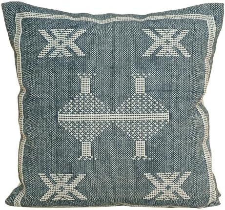 Indian Cotton Cushion Cover Sabra Kilim Pillow Cover Designer Decorative Sofa 18x18 Inche Handwoven Cushion Case for Farmhouse Home Decor Spring Decorative Pillow (Pattern 10) by Unknown
