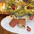 Nackiy White Christmas Tree Skirt, Faux Fur Plush Holiday Decor, 48 Inch by Nackiy