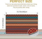 Faux Leather Placemats Set of 4 - Boho Heat Resistant Placemat for Dinner Table, Non-Slip Waterproof Oil-Proof Washable Reusable Placemat for Indoor Outdoor Kitchen Decor, 15.75In*11.81In - Image 3