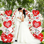 Fourluoo 2 Pcs 5.3ft Valentines Day Inflatable Heart Outdoor Yard Decoration Blow up Heart Yard Decor with LED Lights Romantic Sweet Hearts for Valentine's Day Party Indoor Garden Lawn Porch Decor - Image 2