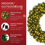 Best Choice Products 60in Large Artificial Pre-Lit Fir Christmas Wreath Holiday Accent Decoration w/ 300 LED Lights, 930 PVC Tips - Image 4
