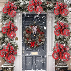 4 Set Large Tartan Plaid Christmas Ball Clusters Fabric Ball Ornament - Image 6