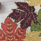 Enliven Handmade Maple Leaf Beaded Table Runner, 13x36 Inches Lightweight Decorative Table Runner, Perfect for Dining/Wedding/Party/Everyday Use & Easy to Clean, Elegant Beaded Runner (Multicolor) - Image 7