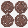 Circorn 13.8 Inch Round Woven Placemats Set of 4 by TIHODA