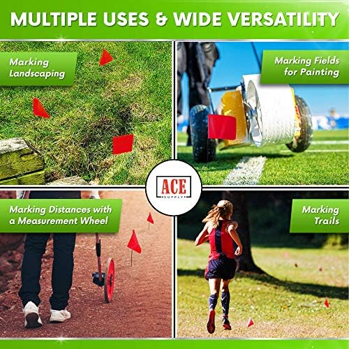 Red Marking Flags 1000 Pack - 4x5x15 Inch Red Flags for Yard - Markers For Lawn, Irrigation, Landscaping, Survey & Sprinkler Head Marking - Image 4