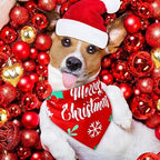 Abbylike 50 Pcs Christmas Dog Bandanas Bulk, Snowman Santa Snowflake - Image 2