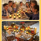 Ferraycle 36 Pcs Mini Lanterns Bulk 4 Inch Black Lamp Table Centerpieces - Image 5