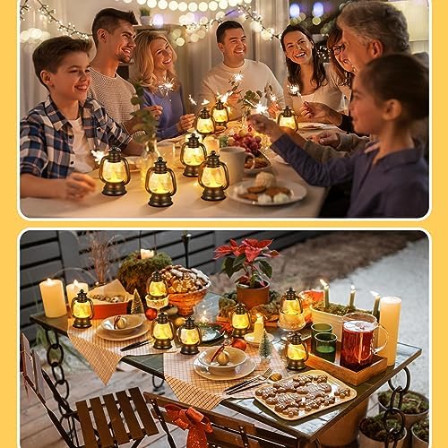 Ferraycle 36 Pcs Mini Lanterns Bulk 4 Inch Black Lamp Table Centerpieces - Image 5