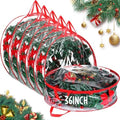 Shappy 6 Pcs 36 Inch Clear Wreath Storage Bags PVC Waterproof, red by Shappy